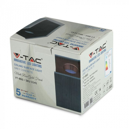 Fitting din Gips, Gri+Roz Mat, Soclu GU10 [5]