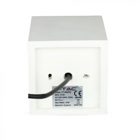 Fitting din Gips, Negru, Soclu GU10 [2]