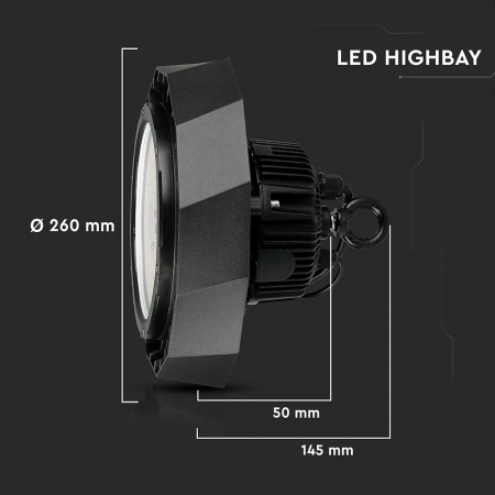 Highbay LED V-TAC, 100W, 12000lm, 120lm/W, Cip Samsung, Dimabil, 90'D [7]