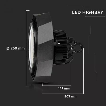 Highbay LED V-TAC, 100W, 16000lm, Cip Samsung, Dimabil, 120'D [9]