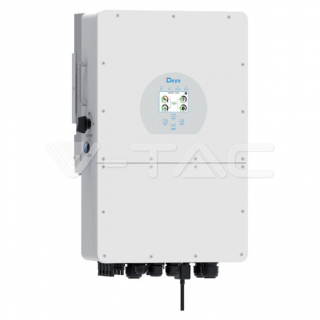 Invertoare Solare - Invertor Deye SUN-10K-SG01HP3-EU-AM2 10kW, IP65, Trifazat, Hibrid, 10 ani Garantie, Display LCD, Intrare pentru Generator, High Voltage
