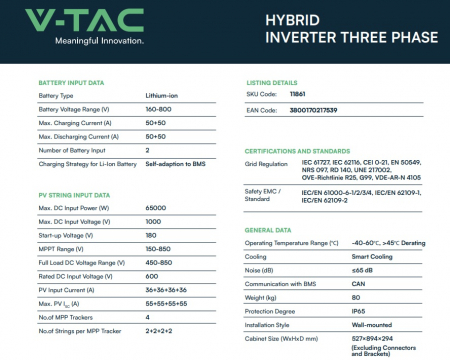 Kit Deye Hibrid 150kWh Trifazat + Stocare 184.32kWh High Voltage [1]