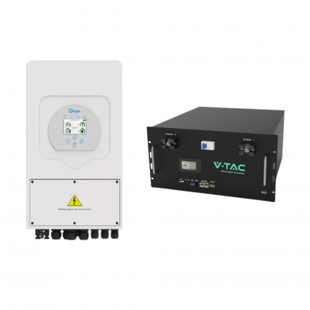 Kit Fotovoltaic - Kit Invertor Deye 6kWh Monofazat + Acumulator V-TAC 9.6kWh