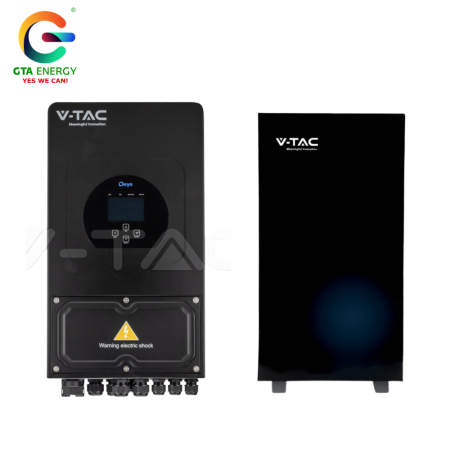 Kit Fotovoltaic - Kit Invertor Deye 6kWh SUN-6K-SG03LP1-EU Monofazat + Acumulator V-TAC PowerWall 10,24kWh