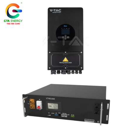 Kit Fotovoltaic - Kit Invertor Deye 6kWh SUN-6K-SG03LP1-EU Monofazat + Acumulator V-TAC 5,12kWh
