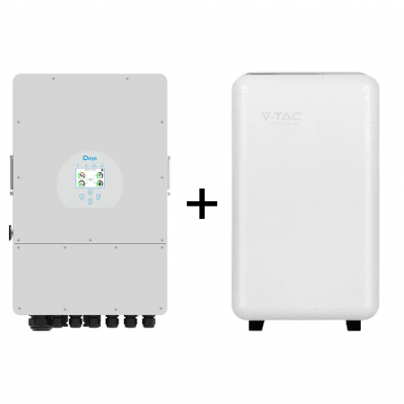 Kit Fotovoltaic - Kit Invertor Deye 6kWh SUN-6K-SG04LP3-EU Trifazat + Acumulator V-TAC 10,24kWh