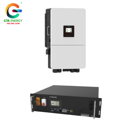 Kit Fotovoltaic - Kit Invertor Deye 8kW SUN-8K-SG05LP1-EU-AM2-P Monofazat + Acumulator V-TAC 5.12kWh