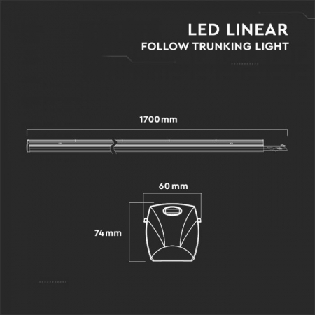 Lampa LED liniara V-TAC,  50W, 8000 lumeni, Alb natural [2]