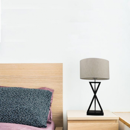 Lampa de birou V-TAC , Soclu E27, Abajur Ivoar [1]