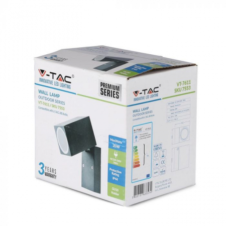 Lampa de perete din Aluminiu V-TAC, GU10, Ajustabil [3]