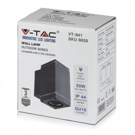 Lampa de perete pentru exterior V-TAC, GU10, IP44 [8]