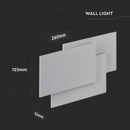 Lampa de perete LED V-TAC, 12W, 4000K, IP20 [5]