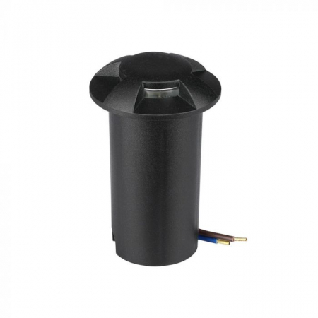 Promotii - Lampa de scara V-tac 1W LED, Neagra, 4 directii, 6500K, Montaj incastrat, 12V