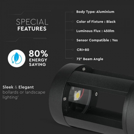 Lampa LED de gradina V-TAC, 10W, Lumina Calda, 25cm [7]