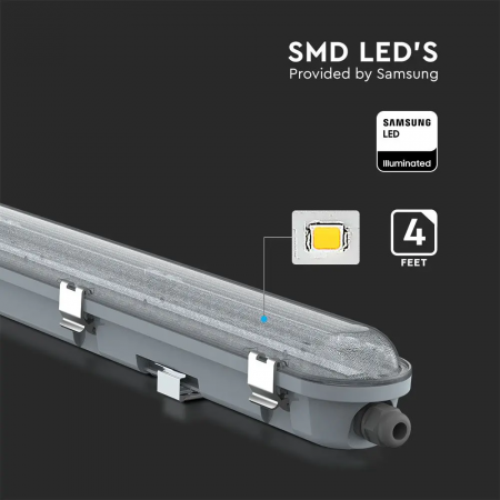 Lampa LED Industriala V-TAC, 48W, IP65, 150cm, 120lm/W, Cip Samsung, SS Clips [7]