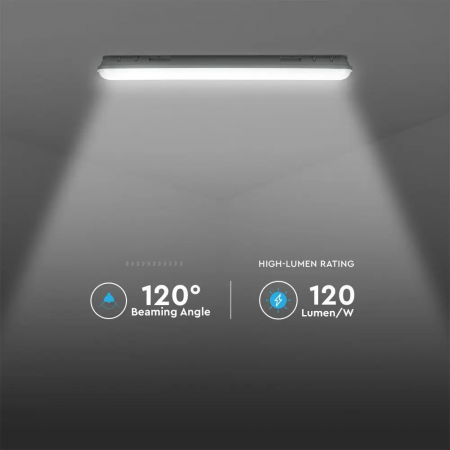 Lampa LED Industriala V-TAC, 18W, IP65, 60cm, 120lm/W, Cip Samsung, Dispersor Mat [4]