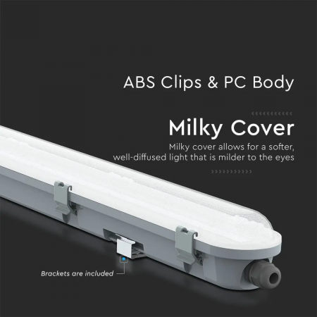 Lampa LED Industriala V-TAC, 36W, IP65, 120cm, 120lm/W, Cip Samsung, Dispersor Mat [1]