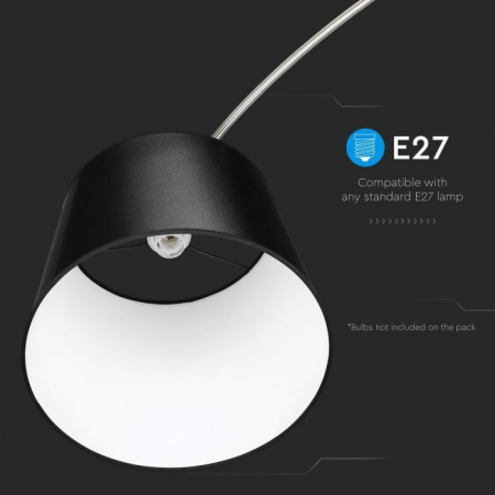 Lampa LED pentru podea V-TAC, Soclu E27, Negru [6]