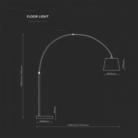 Lampa LED pentru podea V-TAC, Soclu E27, Negru [7]
