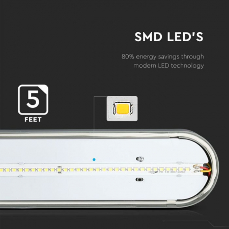 Lampa LED rezistenta la apa V-TAC,1500mm, 48W, Alb rece [6]