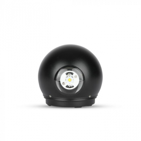 Aplici de perete - Lampă LED V-TAC, 6W, Rotunda, Neagra, IP65, 4000K