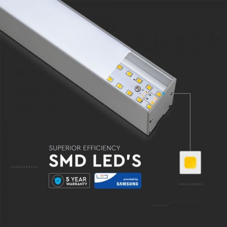 Lampa liniara cu cip Samsung 40W, V-TAC, Montaj suspendat, 4000K [4]