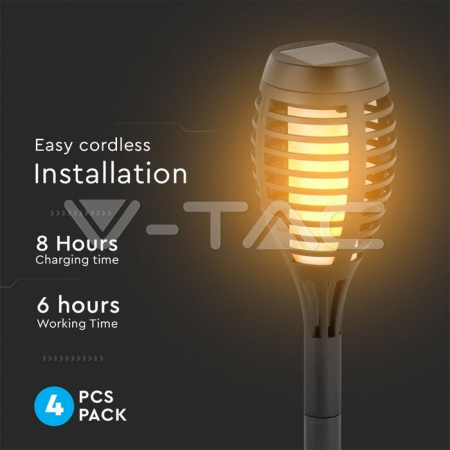 Lampă Solară Flacără 4 buc [1]