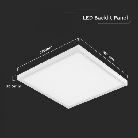 Panou LED 36W 595x595mm 2 in 1 6500K [1]