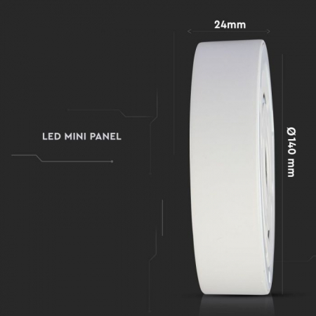 Panou Led rotund V-TAC, 12W, Montaj aplicat [4]