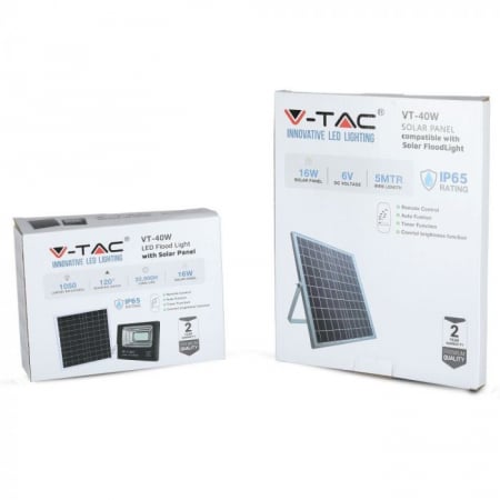 Panou solar 16W V-TAC, Proiector Led 4000K [3]