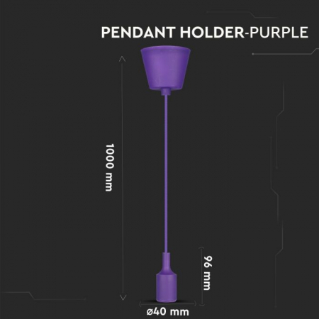 Pendul din silicon V-TAC, E27, Violet [5]