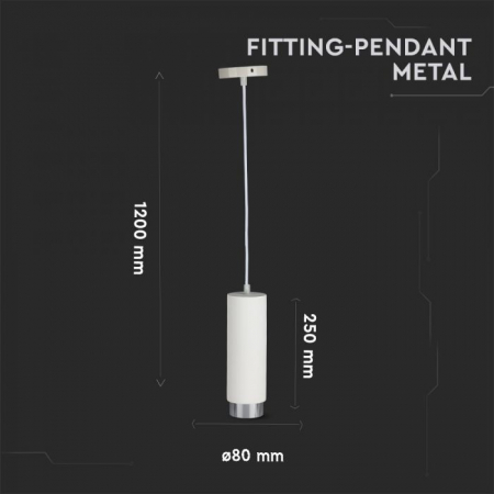 Pendul LED V-TAC, Gips, Soclu GU10 [6]