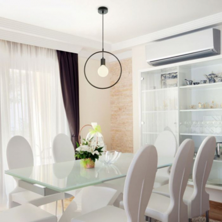 Pendul LED V-TAC, Negru Mat, Soclu E27 [1]