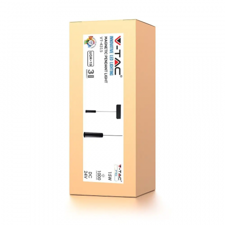 Pendul Magnetic LED V-TAC, 15W, IP20, 24V, Negru [3]