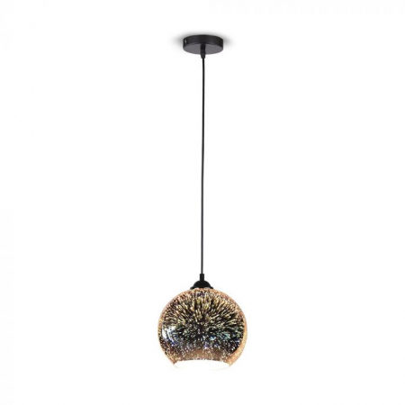 Pendul Sticla V-TAC, Efect 3D, Soclu E27, 250mm [0]