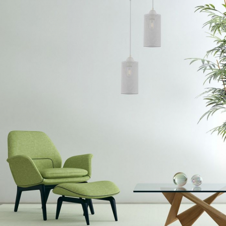 Pendul V-TAC metalic, Alb Mat, Soclu E27 [1]