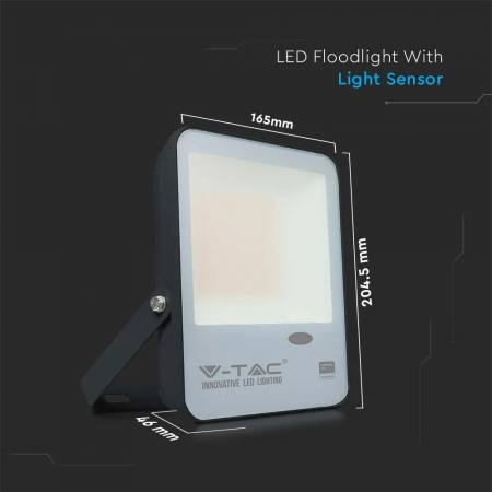 Proiector LED V-TAC, Cip SAMSUNG, 100lm/W, Senzor de Lumina Integrat, 5 ani Garantie [4]