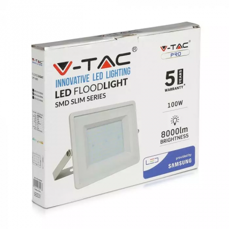 Proiector LED V-TAC Slim, 100W, Cip SAMSUNG, 80lm/w, 8000lm [1]