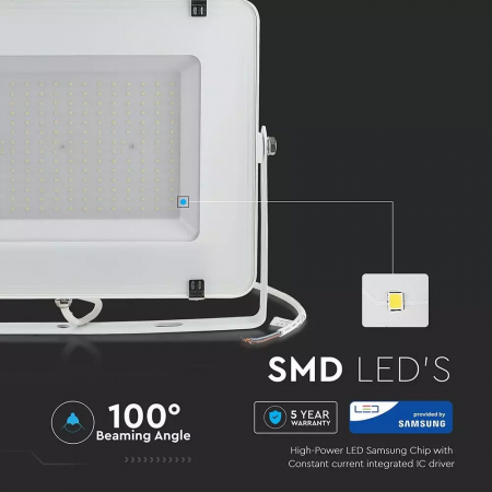 Proiector LED V-TAC Slim, 200W, Cip SAMSUNG, 80lm/w, 16000lm [3]