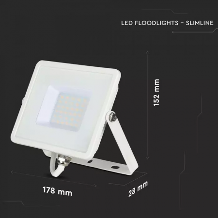 Proiector LED V-TAC Slim, 30W, Cip SAMSUNG, 80lm/w, 2400lm [8]