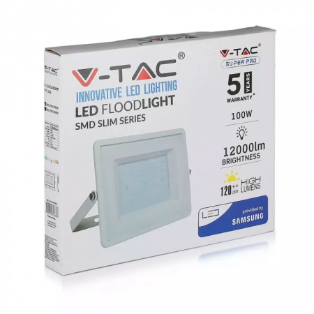 Proiector LED V-TAC Slim, 100W, Cip SAMSUNG, 120lm/w, 12000lm [9]