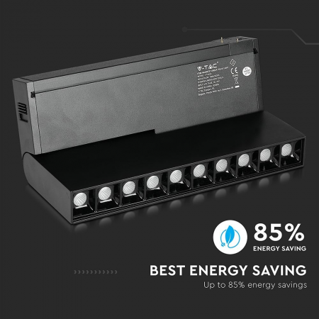 Proiector Magnetic LED V-TAC, 10*2W, IP20, 24V, Negru, 4000K [6]