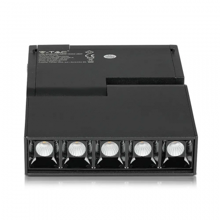 Proiector Magnetic LED V-TAC, 5*2W, IP20, 24V, Negru, 4000K [4]
