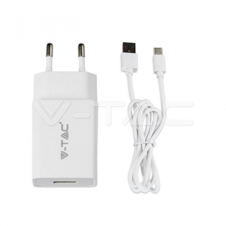 Accesorii digitale - Set incarcare - adaptor de călătorie cablu USB tip C Alb
