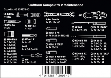 Set W2 Kompakt WERA, 35 piese [1]