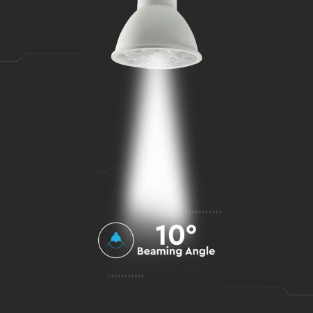 Spot LED V-TAC GU10, 6W, 500lm, Unghi 10°, Cip Samsung, 5 ani garantie [2]