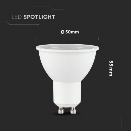Spot LED V-TAC GU10, 8W, 720lm, Cip Samsung, Unghi 38°, 5 ani garantie [4]