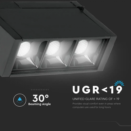 Spot Magnetic LED V-TAC, 3*1W, IP20, 24V, Negru [8]