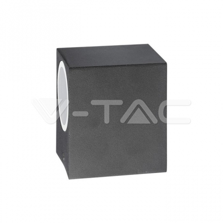 Aplici de perete - Suport de Perete compatibil cu Spot GU10, V-TAC, Aluminiu, Negru, Patrat, IP44