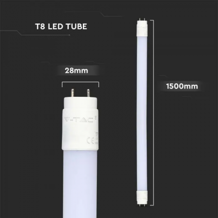 Tub LED G13-T8 V-TAC, 24W, 110lm/W, Nano-Plastic, 150cm, 5 ani Garantie [5]